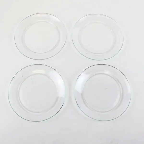LOT OF 4-Arcoroc France Classique Clear Glass Dessert Plates 6.75”