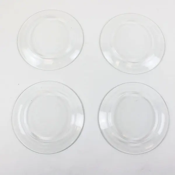 LOT OF 4-Arcoroc France Classique Clear Glass Dessert Plates 6.75”