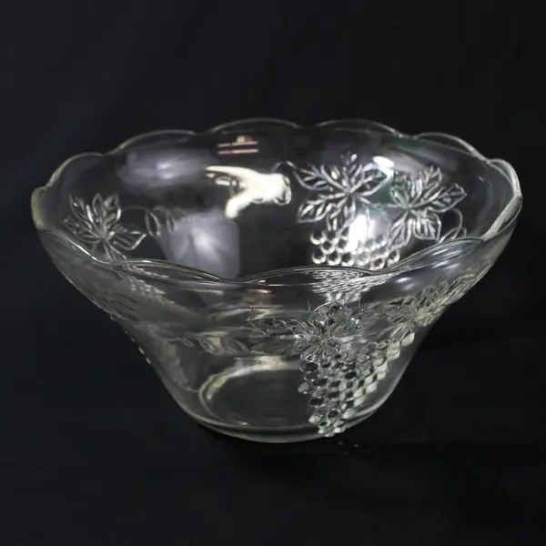 Vintage Anchor Hocking Harvest Grape Glass Punch Bowl