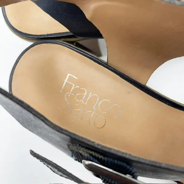 Franco Sarto Napina Women's 8.5M Black Strappy Heeled Sandals