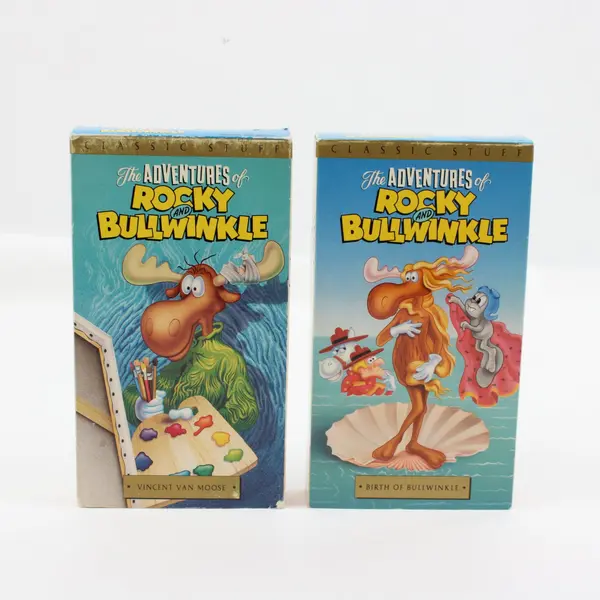 Lot of 2 Vintage Rocky & Bullwinkle VHS Kids' Movies: Vols. 2 & 3, 