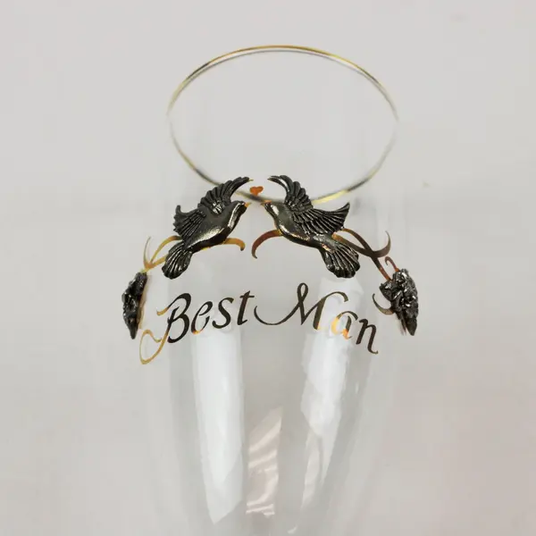 Rawcliffe Wedding Champagne Flutes Set of 2 Best Man & Matron of Honor