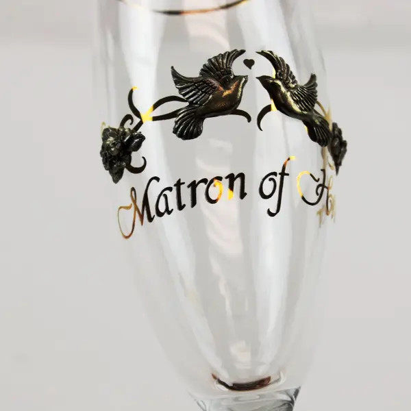Rawcliffe Wedding Champagne Flutes Set of 2 Best Man & Matron of Honor