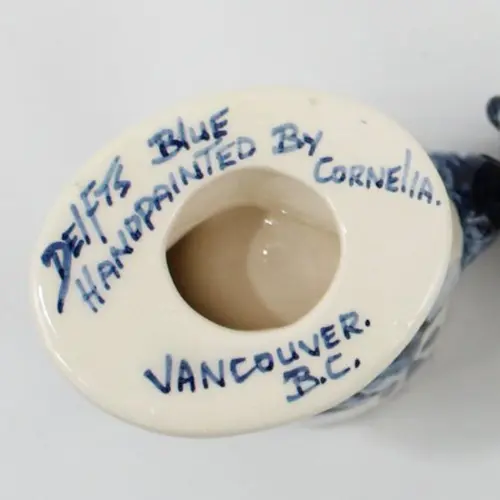 Set of 3 Delfts Blue Hand-Painted Porcelain Chicken Egg Cups Cornelia Signed