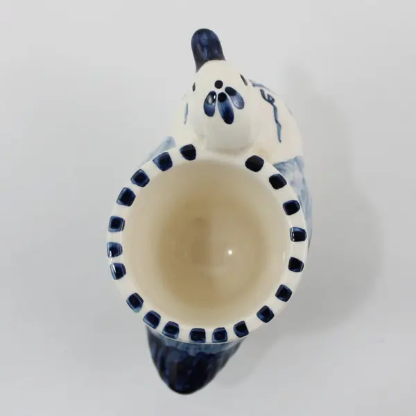 Delfts Blue Porcelain Duck Egg Cup Signed Hand-Painted Cornelia