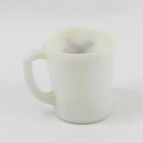 Fire-King Milk Glass Ring-Necked Pheasant Mug 1950s Vintage