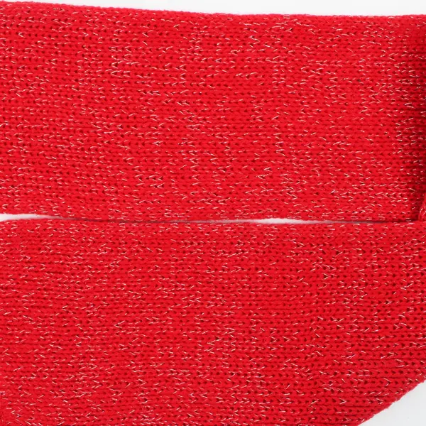 Red w/ Silver Thread Rectangular Scarf Women's Wrap 50 x 4.5 in Winter Accessory
