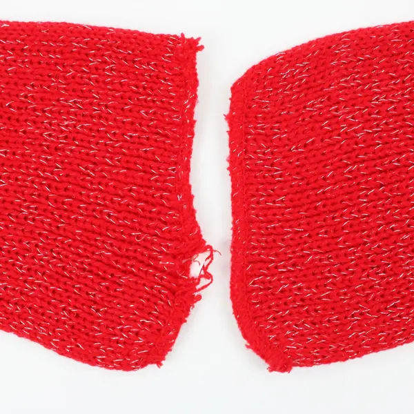 Red w/ Silver Thread Rectangular Scarf Women's Wrap 50 x 4.5 in Winter Accessory
