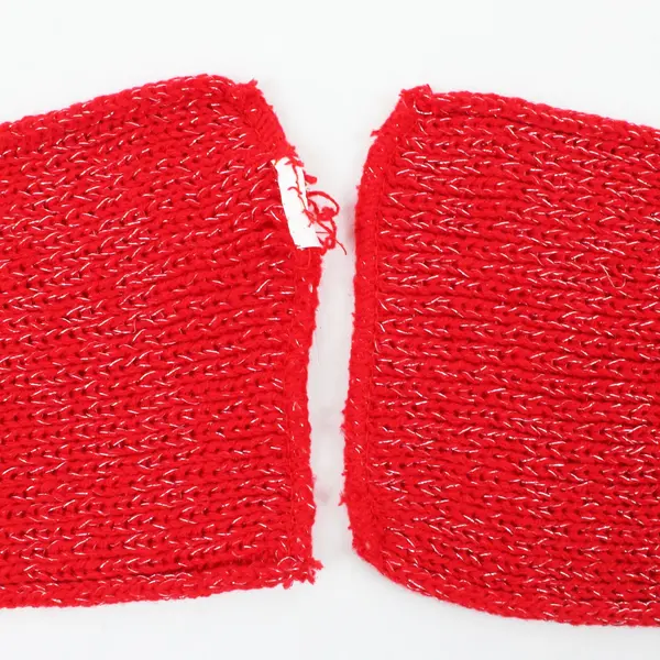 Red w/ Silver Thread Rectangular Scarf Women's Wrap 50 x 4.5 in Winter Accessory