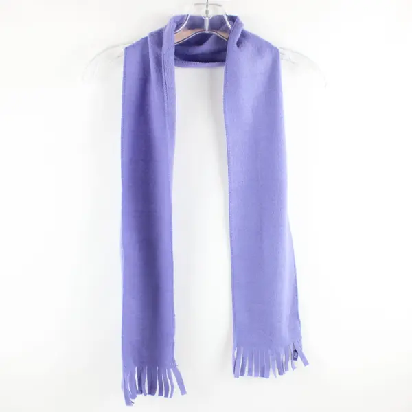 Light Purple Fleece Scarf 56.5 x 6 in Fringe Ends Winter Accessory 