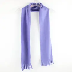 Light Purple Fleece Scarf 56.5 x 6 in Fringe Ends Winter Accessory 