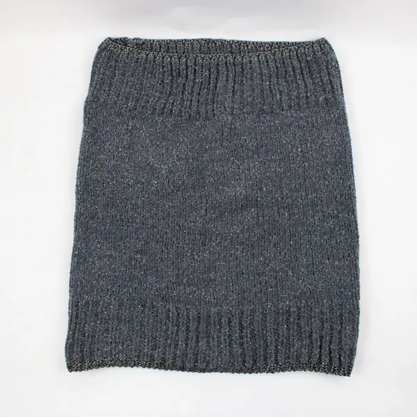 MIXIT Women's Grey Sparkly Infinity Scarf Cowl Neck Winter Wrap OS 19 x 13 in