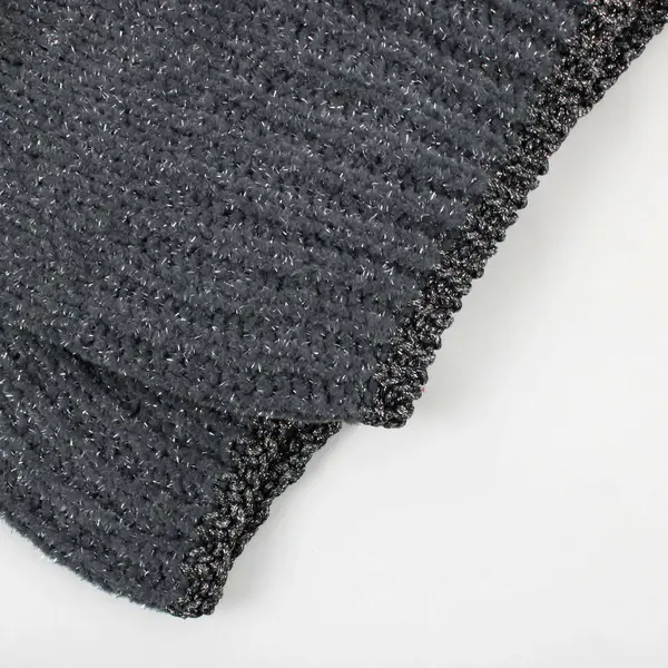 MIXIT Women's Grey Sparkly Infinity Scarf Cowl Neck Winter Wrap OS 19 x 13 in