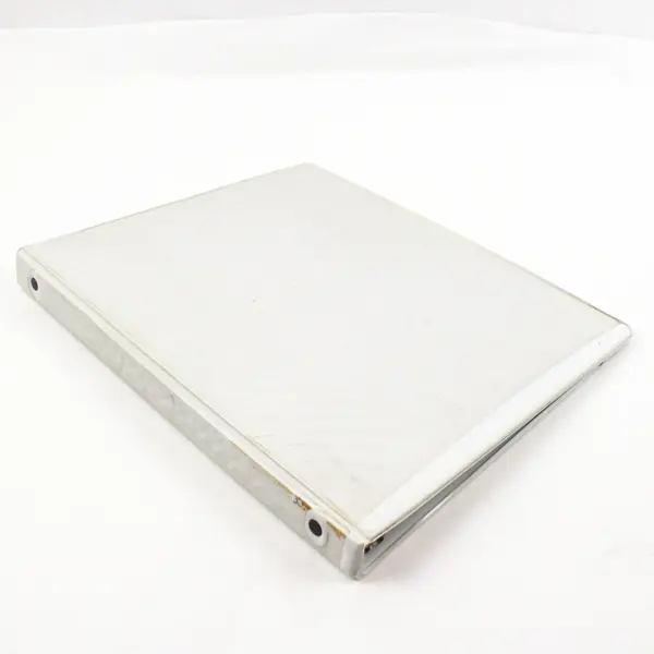Lot of 6 1/2-Inch 3-Ring Binders White Blue Gray FLAWED