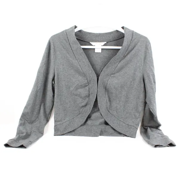 Gilligan & O'Malley Women's Large Gray Long Sleeve Sleepwear Shrug