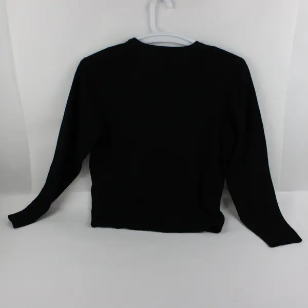 Victoria Holley Women's Medium Black Beaded Embroidered Button Front Cardigan