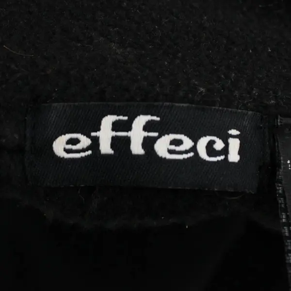 Effeci Women's Black Fleece Stand Collar Zip-Up Jacket Size PL