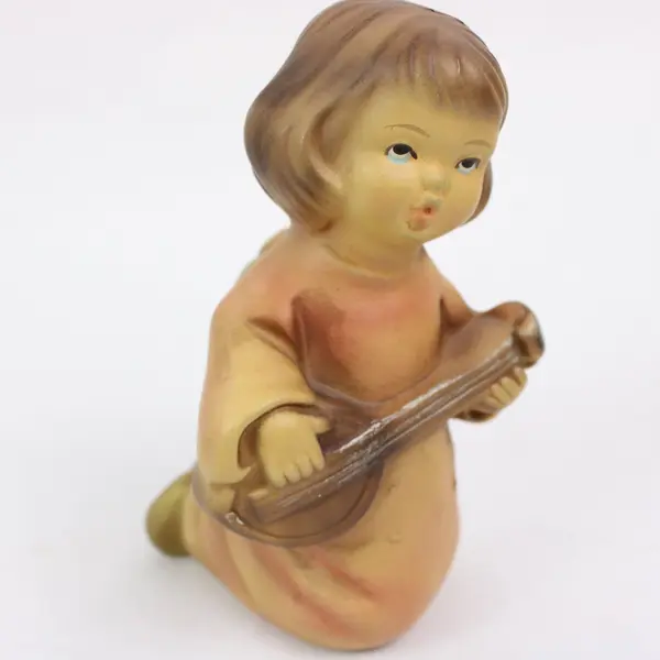 Christmas Angel Musical Figurines 3 Piece Set Accordion Flute