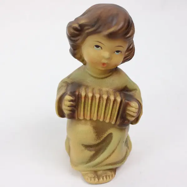 Christmas Angel Musical Figurines 3 Piece Set Accordion Flute