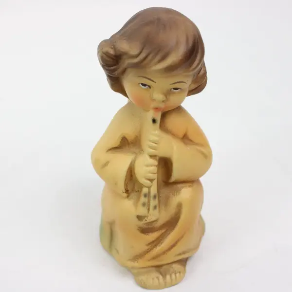 Christmas Angel Musical Figurines 3 Piece Set Accordion Flute