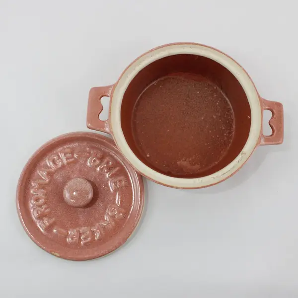 Cuisinart Pink Stoneware Brie Cheese Baker 2pc Set w/Lid MW/Oven Safe