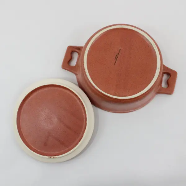Cuisinart Pink Stoneware Brie Cheese Baker 2pc Set w/Lid MW/Oven Safe
