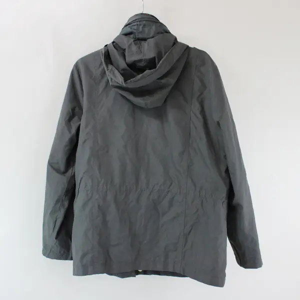 Style & Co Women's Petite Large Dark Gray Hooded Windbreaker Jacket