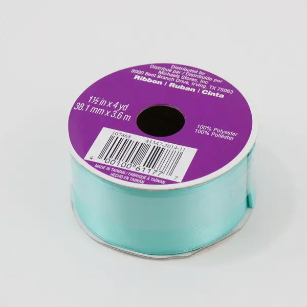 Lot of 3 Vtg. Spools Ribbon Asst'd Brands, Pink (new), Teal & Black/White Check 