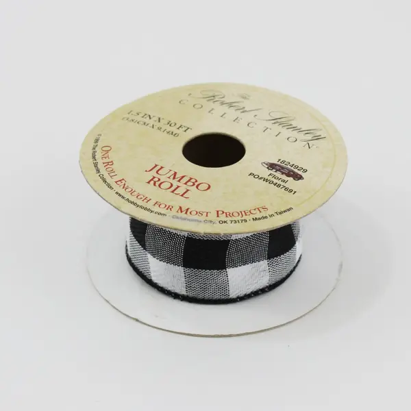 Lot of 3 Vtg. Spools Ribbon Asst'd Brands, Pink (new), Teal & Black/White Check 