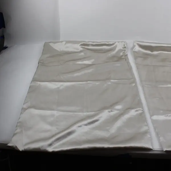 Mainstays Papyrus Beige Polyester Satin Pillowcases Set 29.5 x 19.5 inch