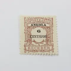 Angola Postage Due 1921 6 Centavos A Receber Stamp