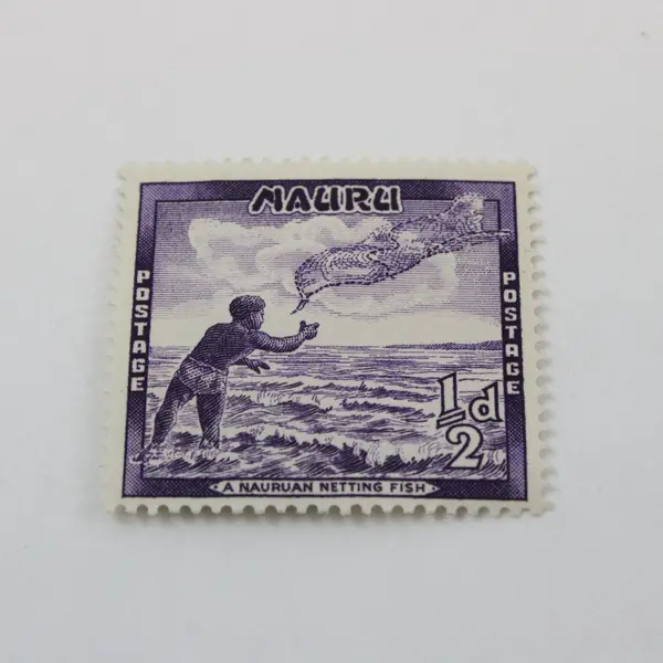 Nauru 1954 Scott #39 Netting Fish 1/2d Stamps Pair