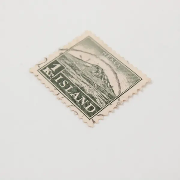 Iceland SC #194 Hekla Volcano Green Postage Stamp Cancelled Used