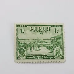 Papua 1934 1d Scott #110 Jubilee Postage Stamp Mint Hinged