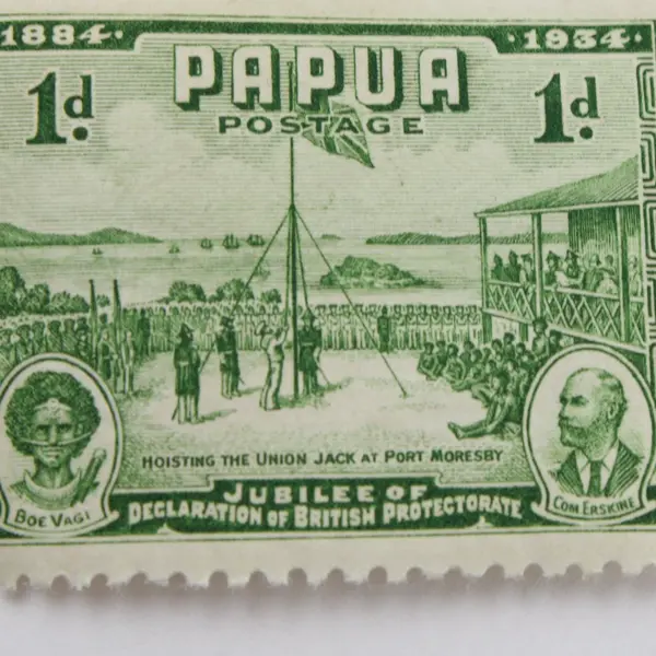 Papua 1934 1d Scott #110 Jubilee Postage Stamp Mint Hinged