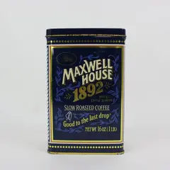 Vintage Maxwell House 1892 Decorative Coffee Tin Advertising Collectible