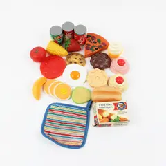 Lot of 21 Food & Kitchen Pretend Play Toys Toy Kitchen Set