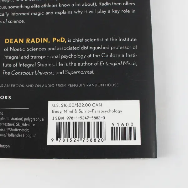 Real Magic Ancient Wisdom Modern Science Dean Radin 1st Edition 2018 Paperback