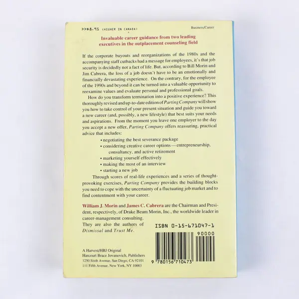 VTG Parting Company How to Survive Job Loss William Morin James Cabrera 1991 PB