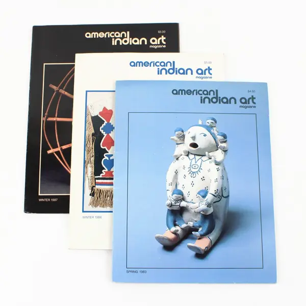Vintage Lot of 3 American Indian Art Magazines 1983 1986 & 1987 Issues 
