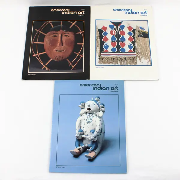 Vintage Lot of 3 American Indian Art Magazines 1983 1986 & 1987 Issues 
