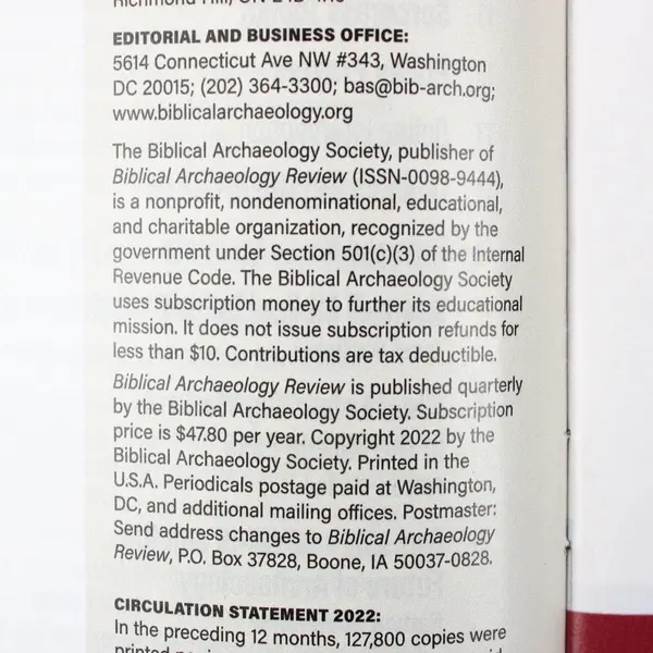 Biblical Archaeology Review Vol48 No1 Spring 2022 Jesus Found in Ancient Arabia
