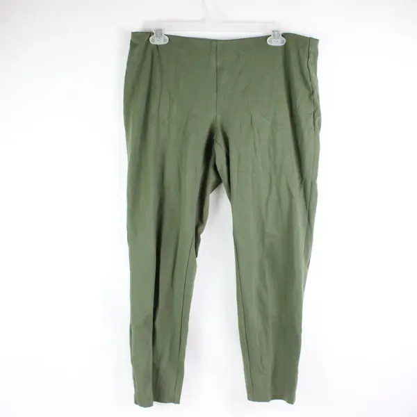 Rachel Zoe Women's Olive Green Stretch Pants Size Large