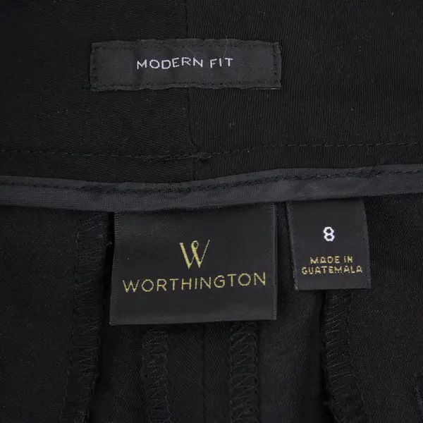 Worthington Women's Black Straight Leg Pants Size 8 Modern Fit