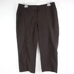 Worthington Women's Modern Fit Brown Cropped Straight Leg Pants Size 12