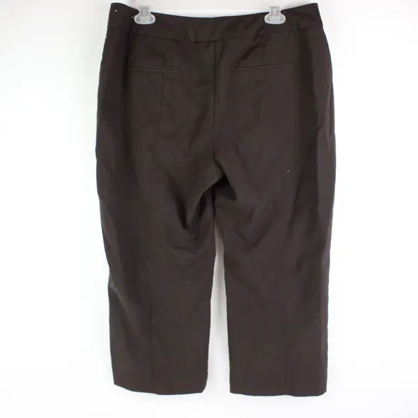 Worthington Women's Modern Fit Brown Cropped Straight Leg Pants Size 12