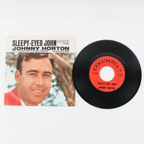 Johnny Horton Columbia Sleepy-Eyed John / They'll Never Take Her Love From Me 7"