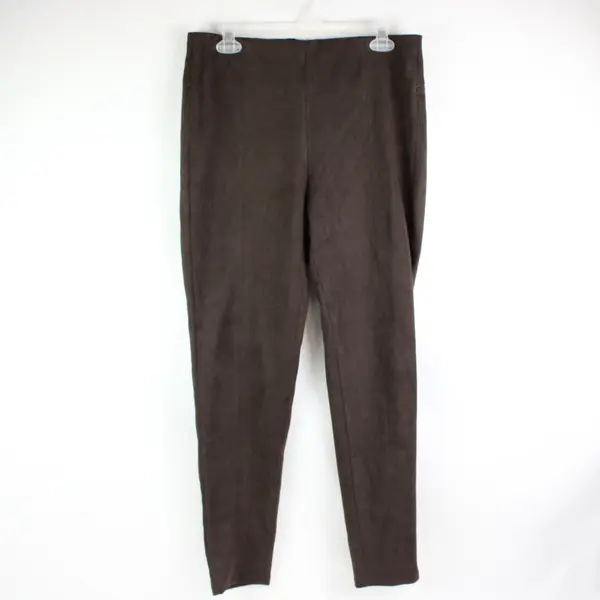 Bagatelle Collection Women's Brown Faux Suede Stretch Waist Pants L