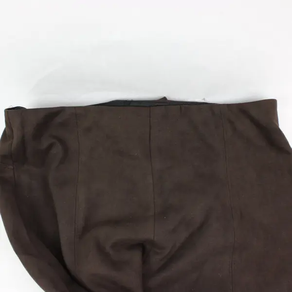 Bagatelle Collection Women's Brown Faux Suede Stretch Waist Pants L
