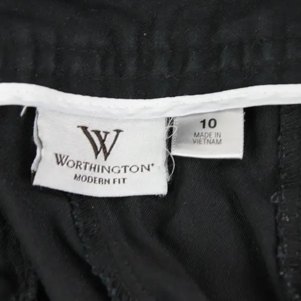 Worthington Women's Black Cropped Wide Flare Pants Size 10